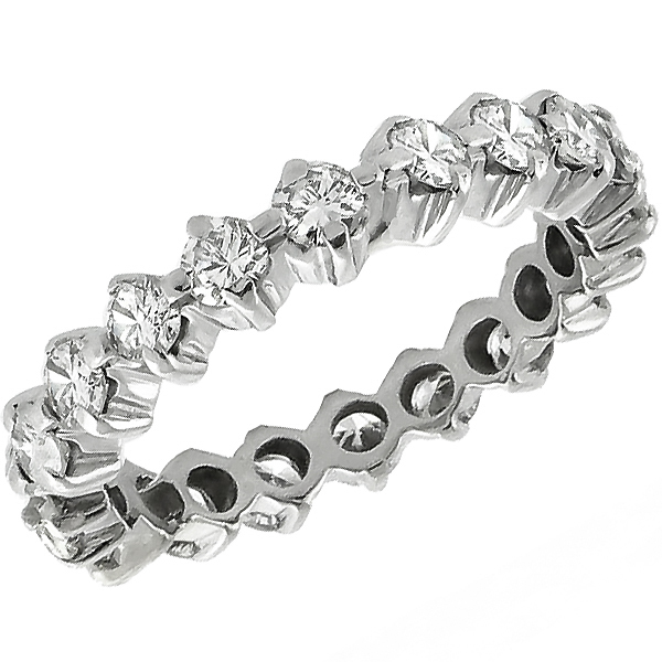 platinum diamond eternity wedding band 1