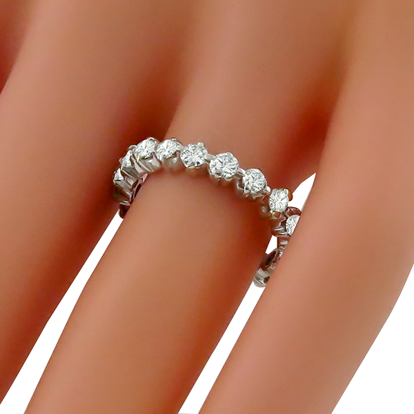 platinum diamond eternity wedding band 1