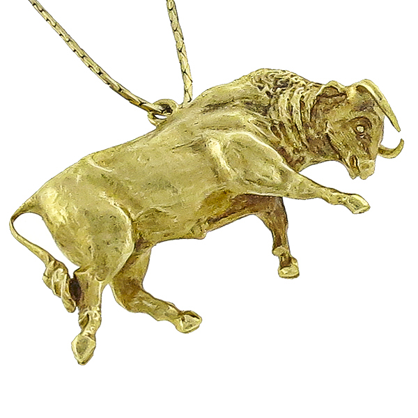 Gold Bull Pendant