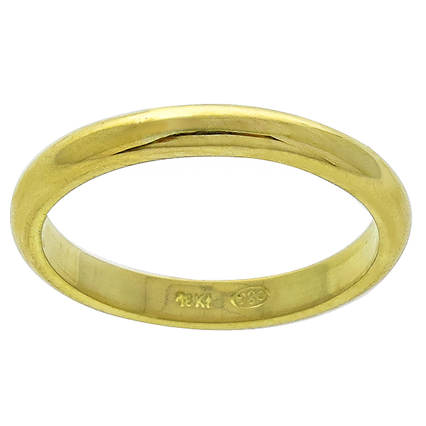 Estate 18k Yellow Gold Wedding Band