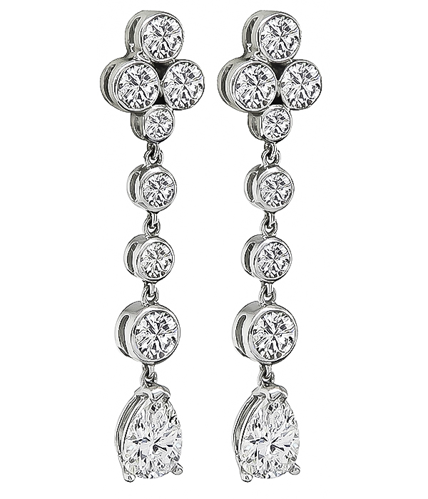 Estate 1.90ct Diamond Drop Earrings