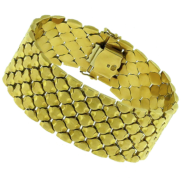 Estate 1960s 18k Yellow Gold Bracelet