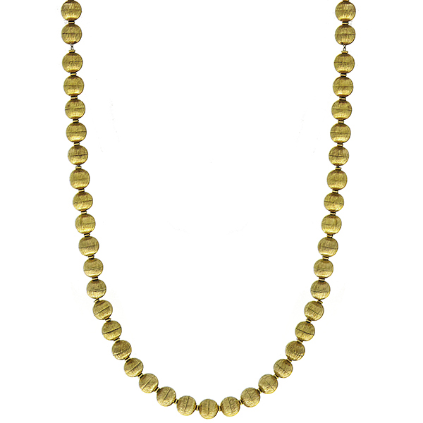 Gold Ball Bead Necklace