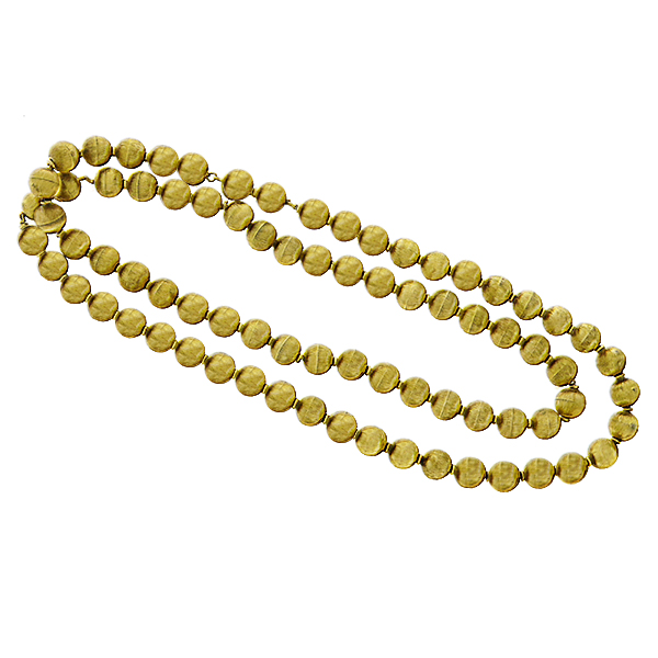 Gold Ball Bead Necklace
