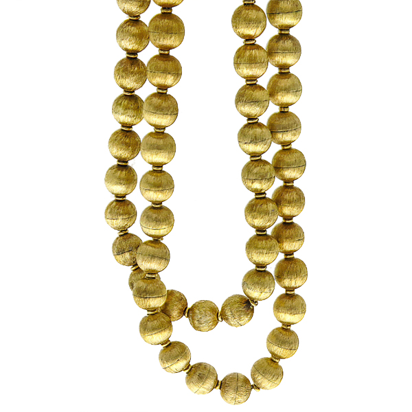 Gold Ball Bead Necklace