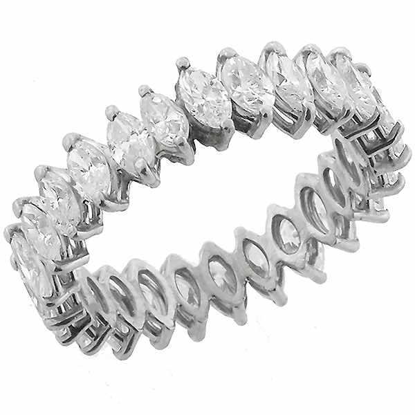 18k white gold diamond eternity wedding band 1