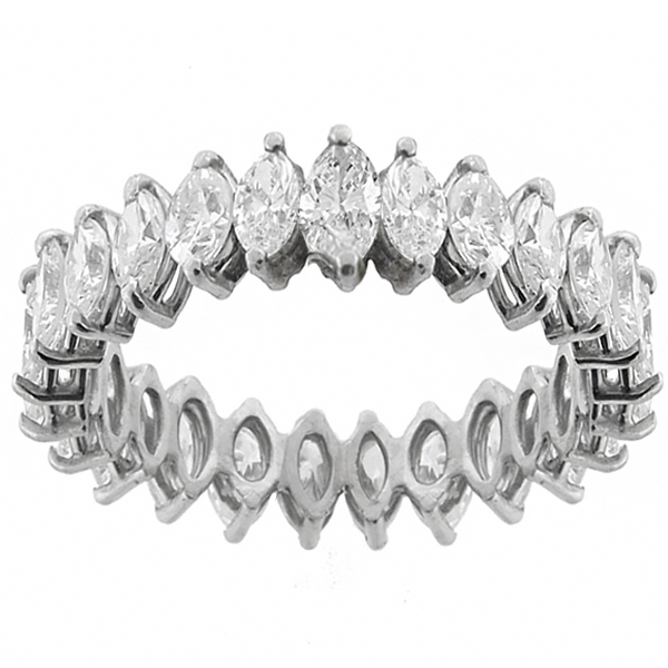 18k white gold diamond eternity wedding band 1