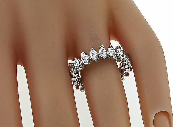 Estate 2.00ct Diamond Eternity Wedding Band Photo 1