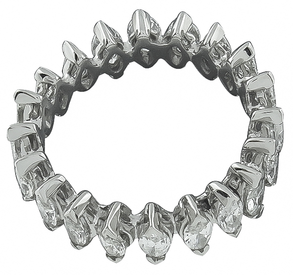 Estate 2.00ct Diamond Eternity Wedding Band Photo 1
