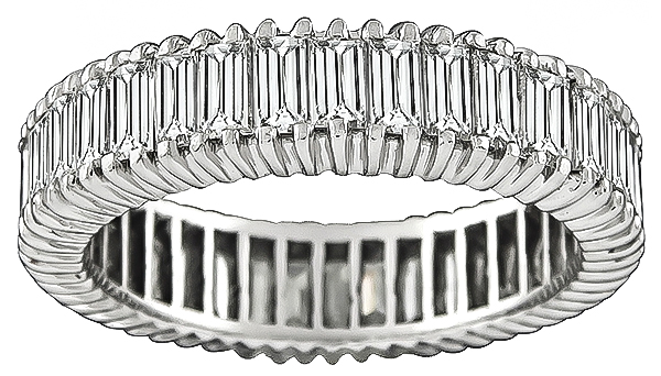 Estate 2.00ct Diamond Eternity Wedding Band Photo 1