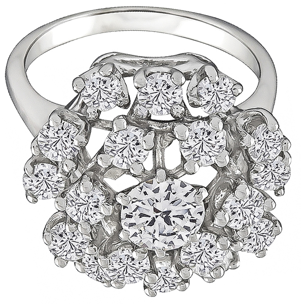 Estate 2.20ct Diamond Cocktail Ring