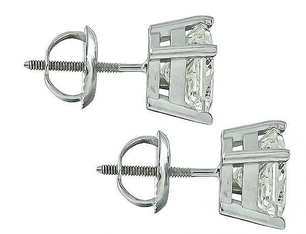 Estate 2.44ct Diamond Stud Earrings