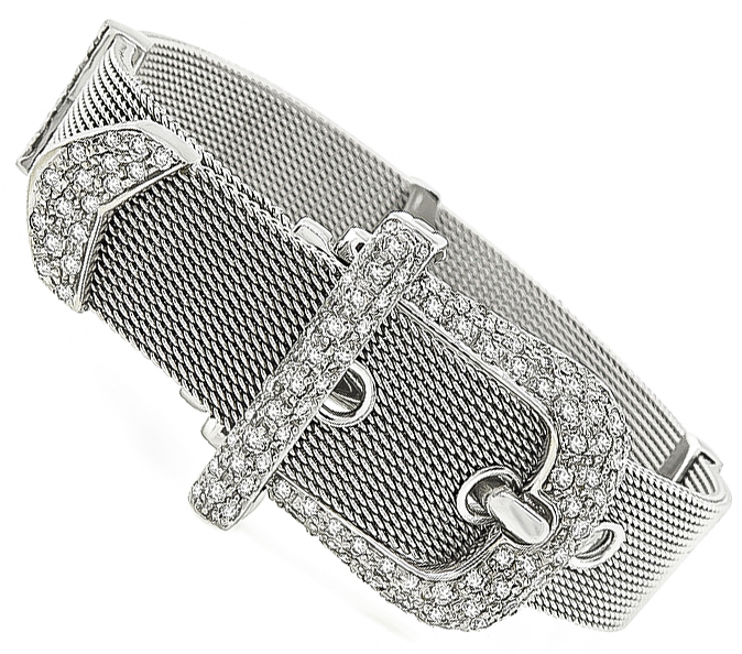 Estate 2.50ct Diamond Belt Buckle Bracelet