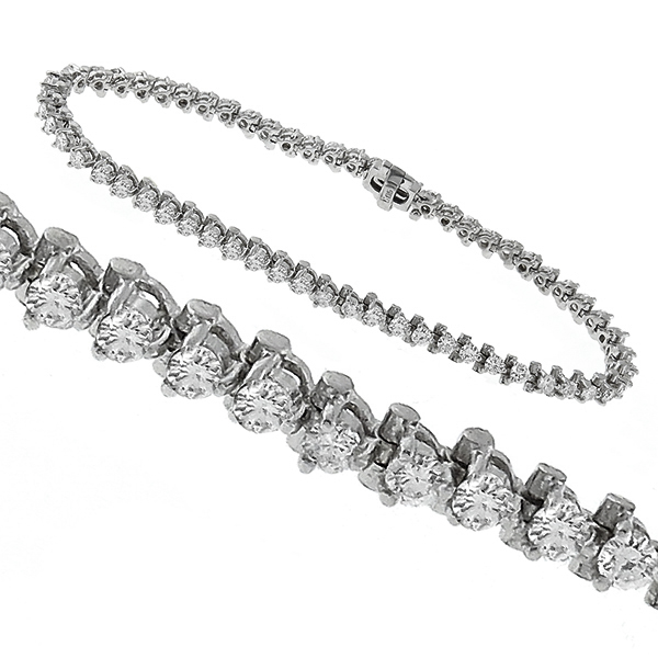 diamond 14k white gold tennis bracelet 1