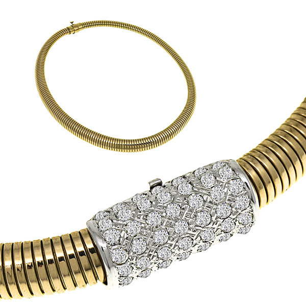 Diamond Snake Chain Gold  Necklace