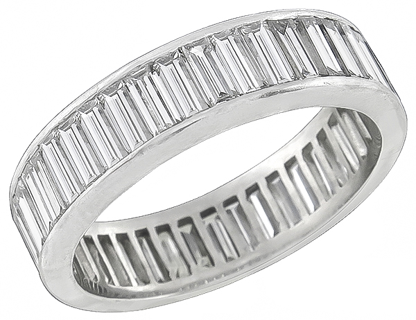 Estate 3.20ct Diamond Wedding Band Photo 1