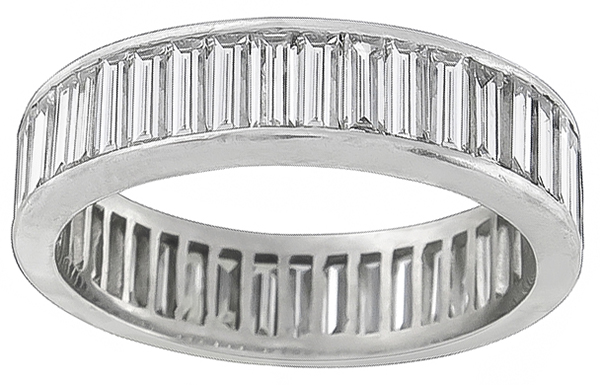 Estate 3.20ct Diamond Wedding Band Photo 1