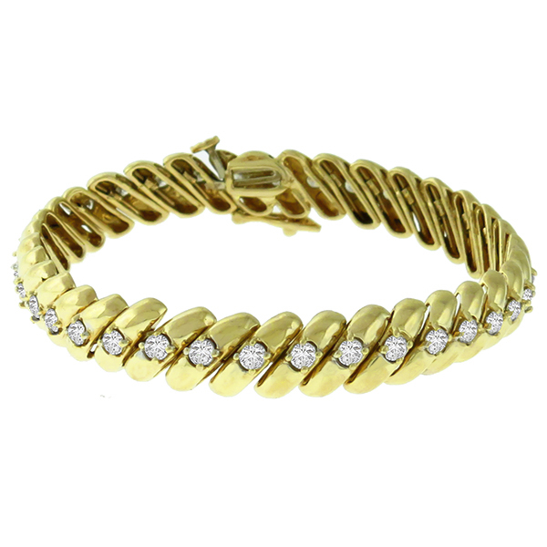 3.60ct Diamond Gold Tennis Bracelet 1