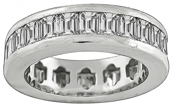 Estate 3.75ct Diamond Eternity Wedding Band Photo 1