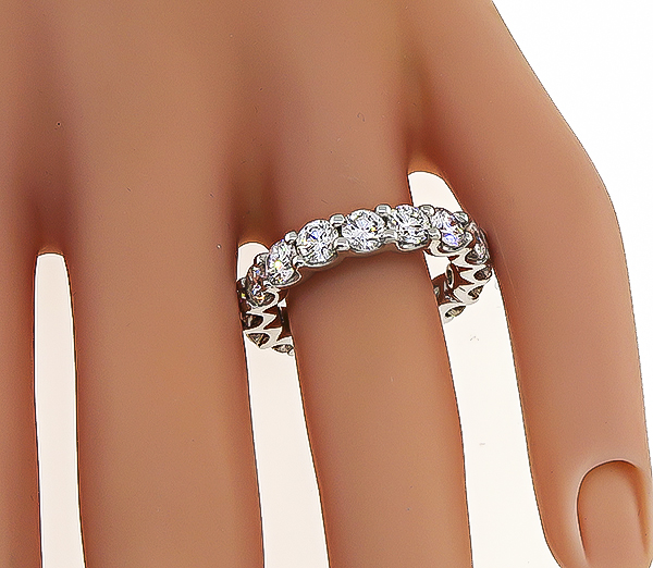 Estate 4.36ct Diamond Eternity Wedding Band