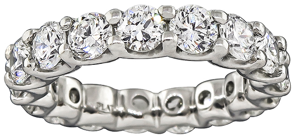 Estate 4.36ct Diamond Eternity Wedding Band