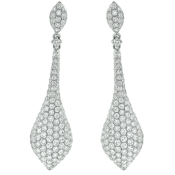 diamond 18k white gold earrings 1