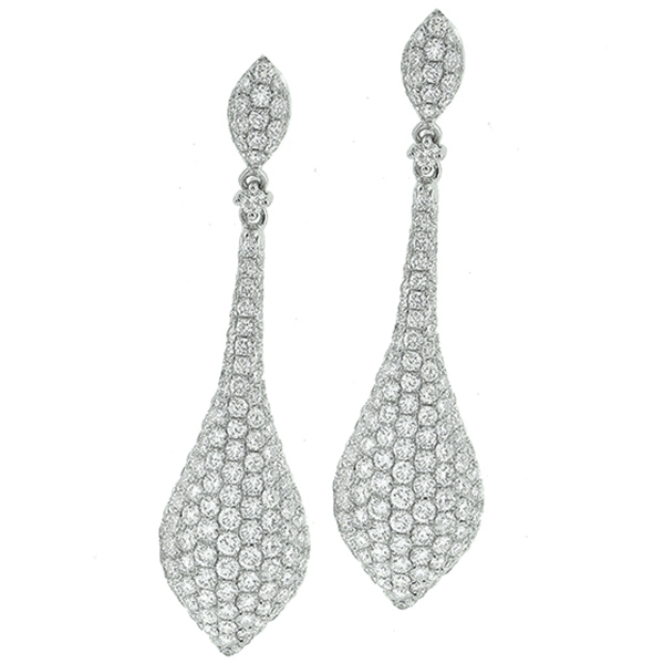 diamond 18k white gold earrings 1