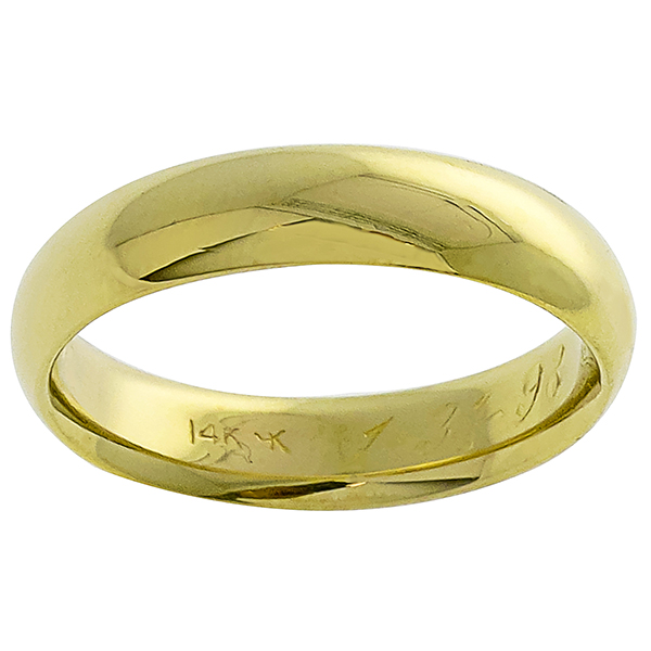 Solid  Gold Wedding Band