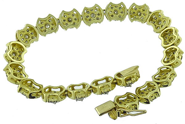 5.00ct diamond gold bracelet photo 1