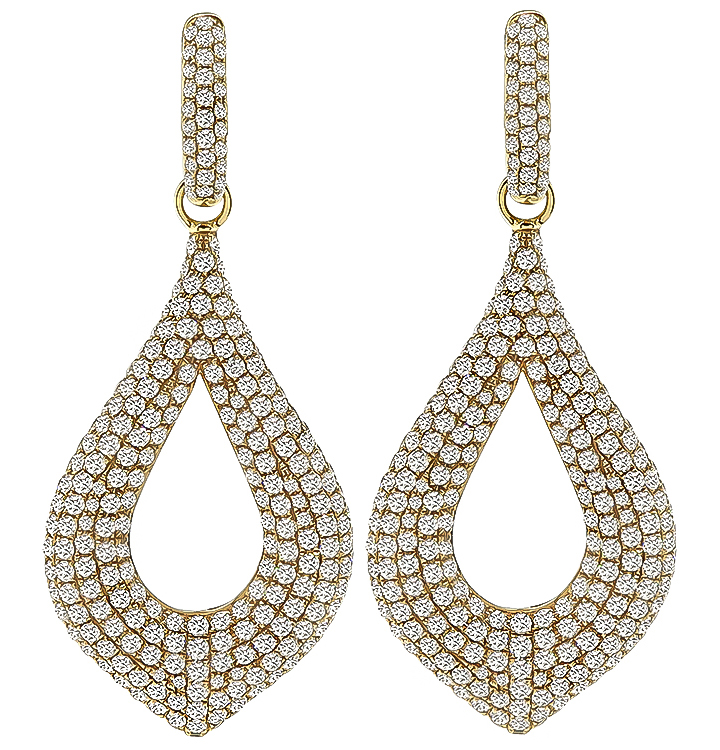Estate 5.00ct Diamond Night and Day Earrings