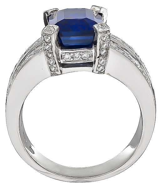 Estate 5.22ct Sapphire 1.00ct Diamond Ring