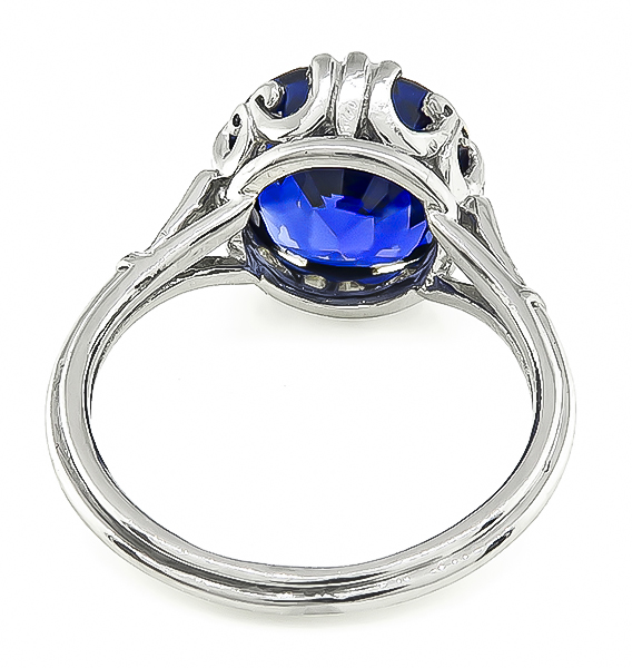 Estate 5.65ct Sapphire Engagement Ring