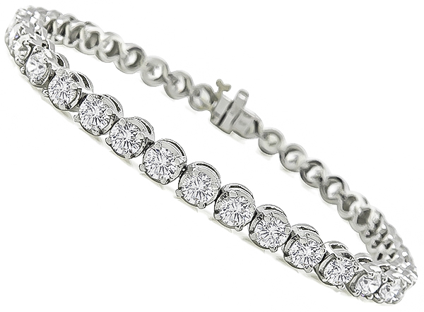 Estate 7.25ct Diamond Tennis Bracelet