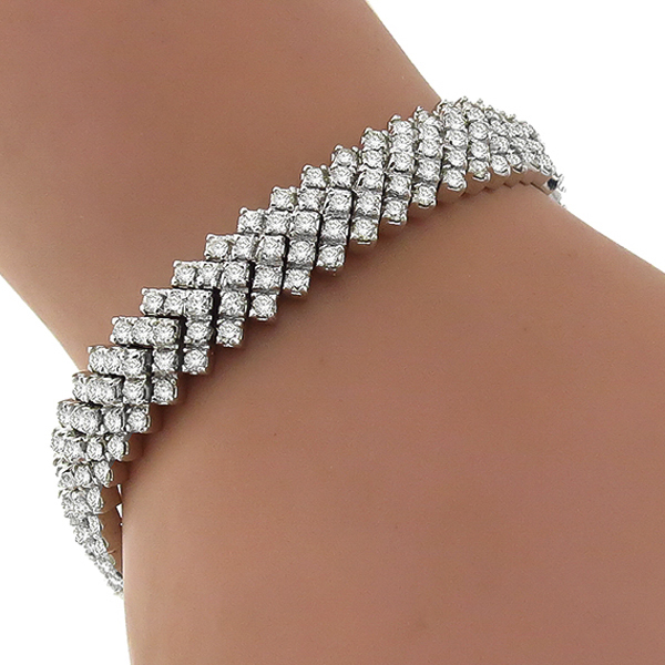 8.00ct Diamond Cluster Bracelet  1