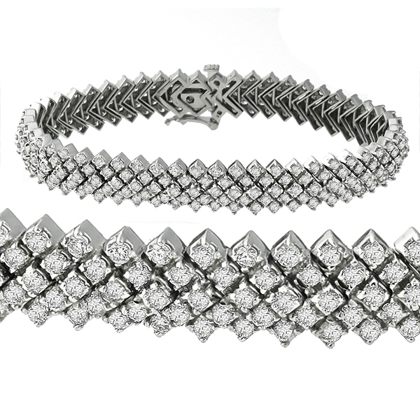 8.00ct Diamond Cluster Bracelet  1