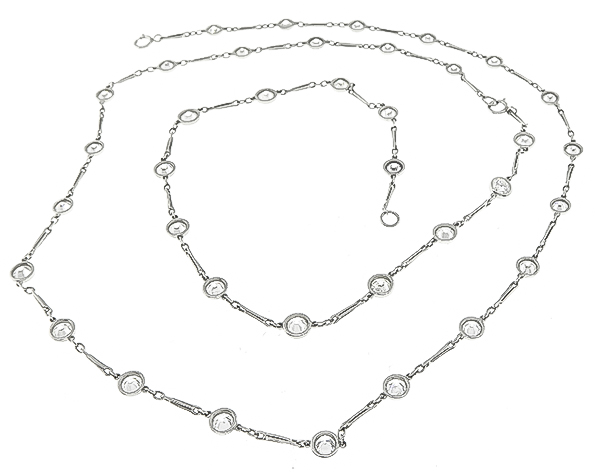 Estate 8.20ct Diamond By The Yard Necklace