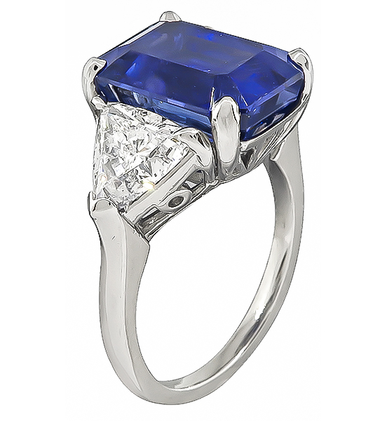 Estate 8.34ct Natural Sapphire 2.28ct Diamond Engagement Ring