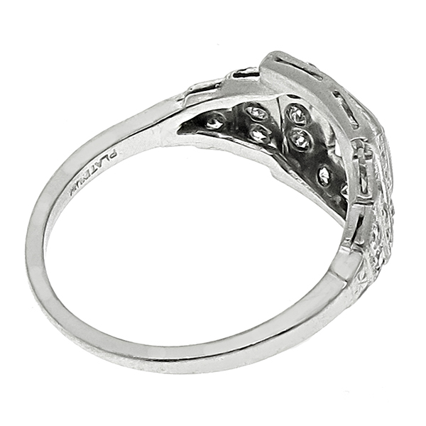 Art Deco Diamond Platinum Engagement Ring