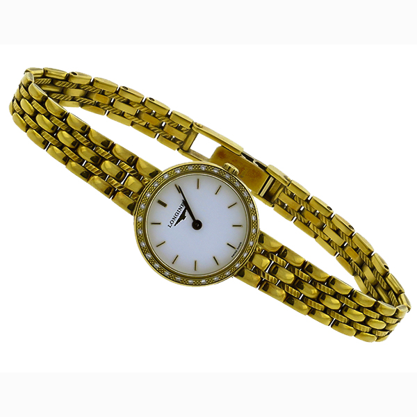 18k yellow gold Longines ladies watch 1