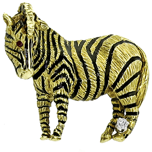 Zebra Animal Pin 