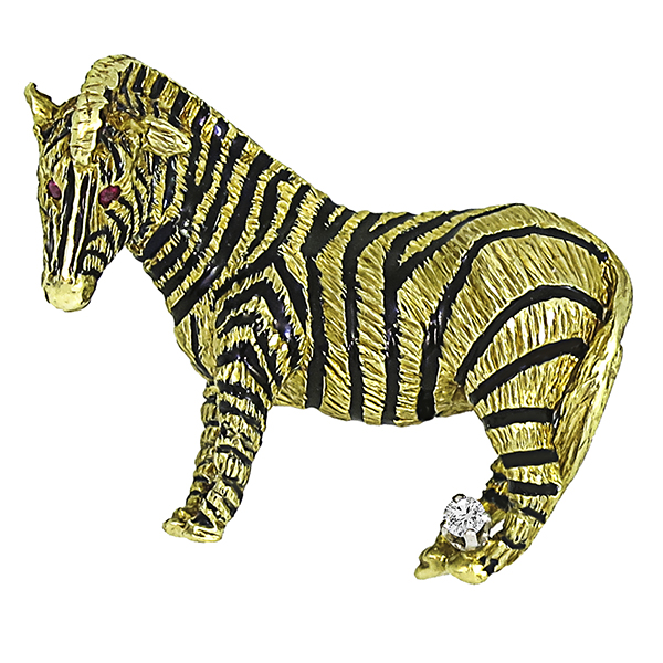 Zebra Animal Pin 