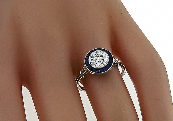 Estate EGL Certified 1.16ct Diamond Engagement Ring