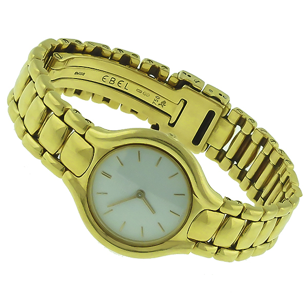 Estate Ebel Beluga 18k Yellow Gold Women's Swiss Watch