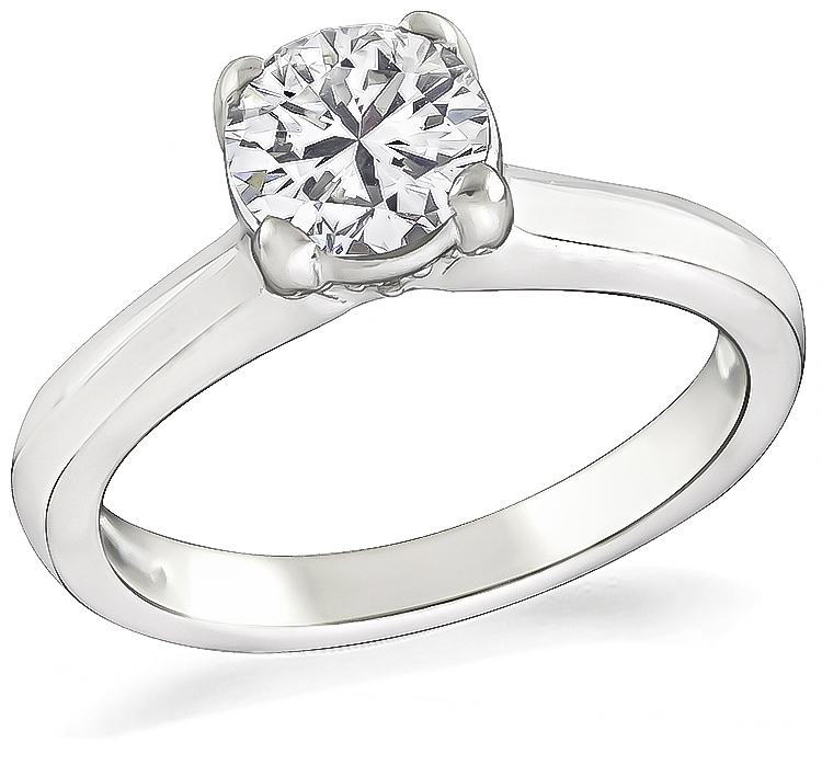 Estate GIA Certified 0.75ct Diamond Engagement Ring
