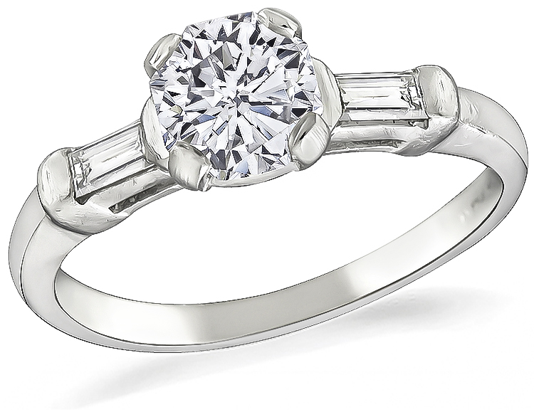 Estate GIA Certified 0.86ct Diamond Engagement Ring