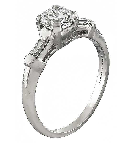 Estate GIA Certified 0.86ct Diamond Engagement Ring