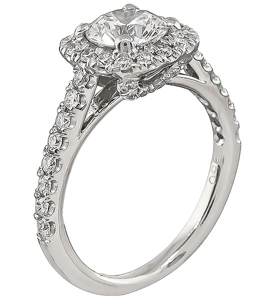 estate gia 0.90ct diamond engagement ring 1