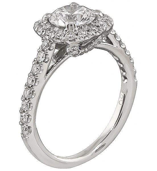estate gia 0.90ct diamond engagement ring 1