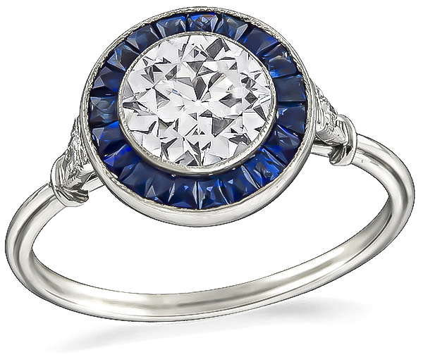 Estate GIA Certified 1.08ct Diamond Engagement Ring