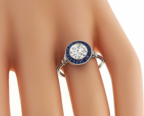 Estate GIA Certified 1.08ct Diamond Engagement Ring